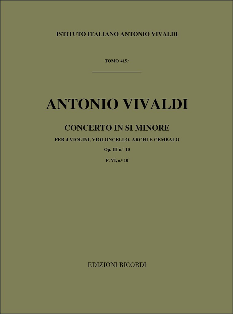 Concerto In Si Minore Op. III N. 10 RV 580